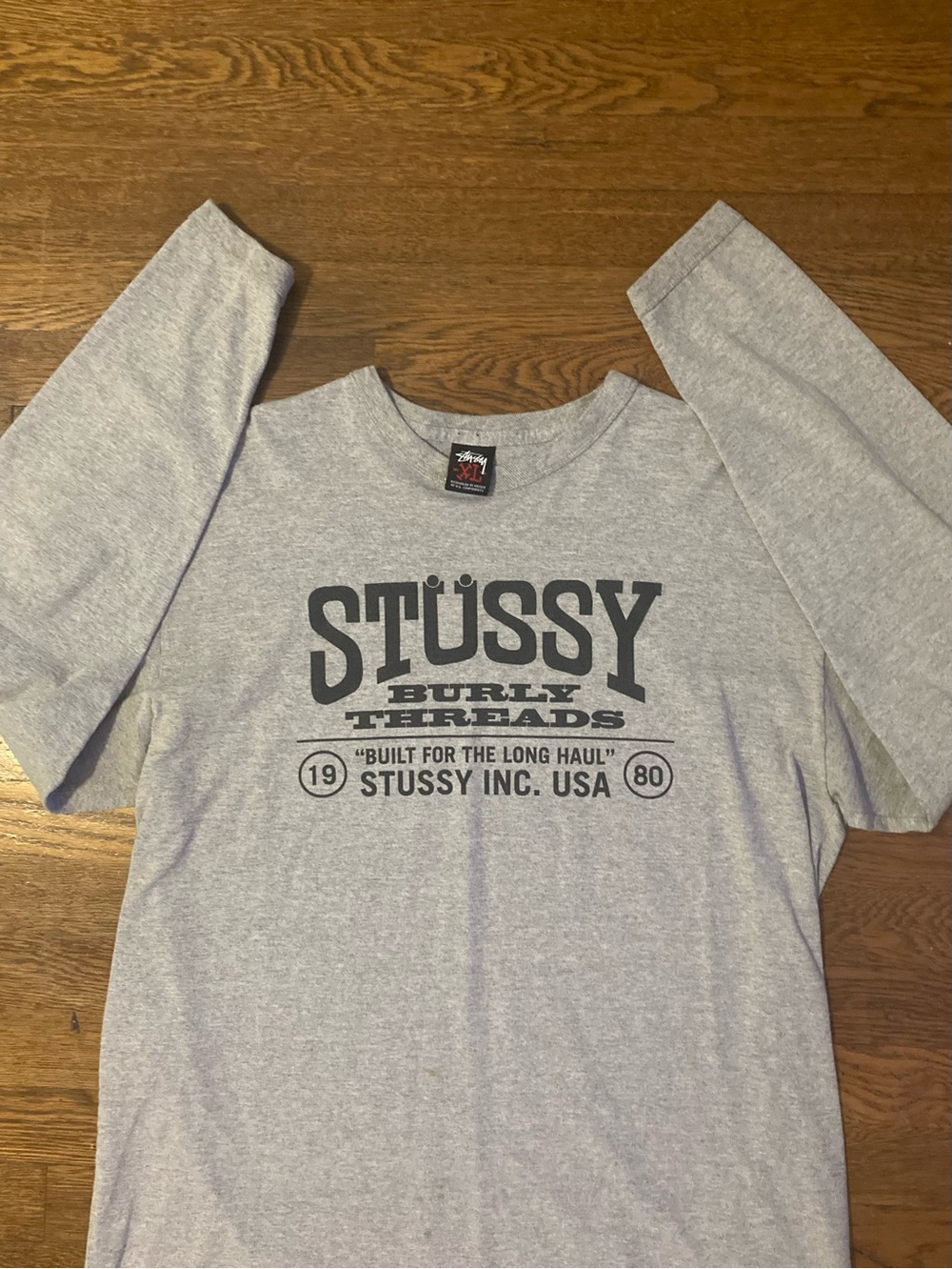 Vintage STUSSY “Burly Threads” long sleeve shirt XL - Picture 2 of 5